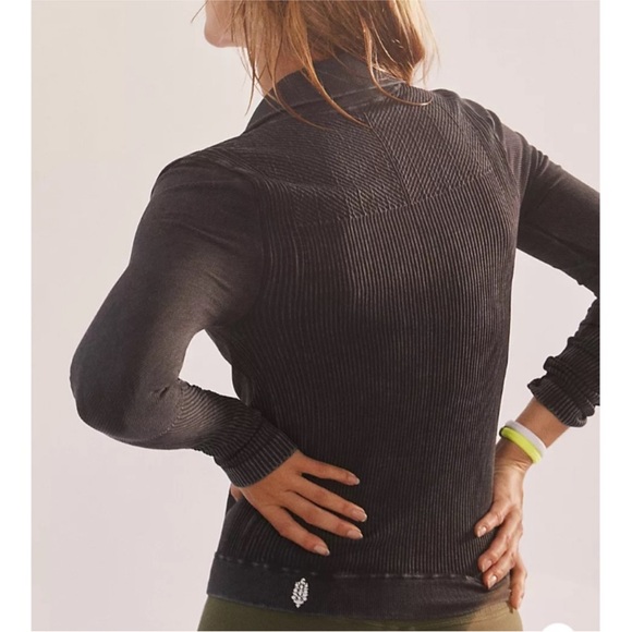 EUC Free People Movement Mercury Moto Jacket in Washed Black - Picture 4 of 13